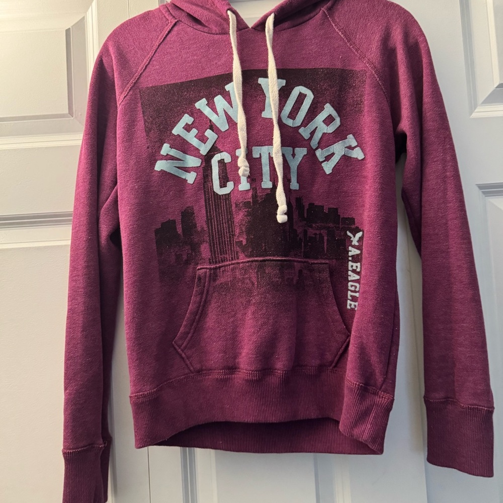 American Eagle Outfitters Maroon New York City Hoodie